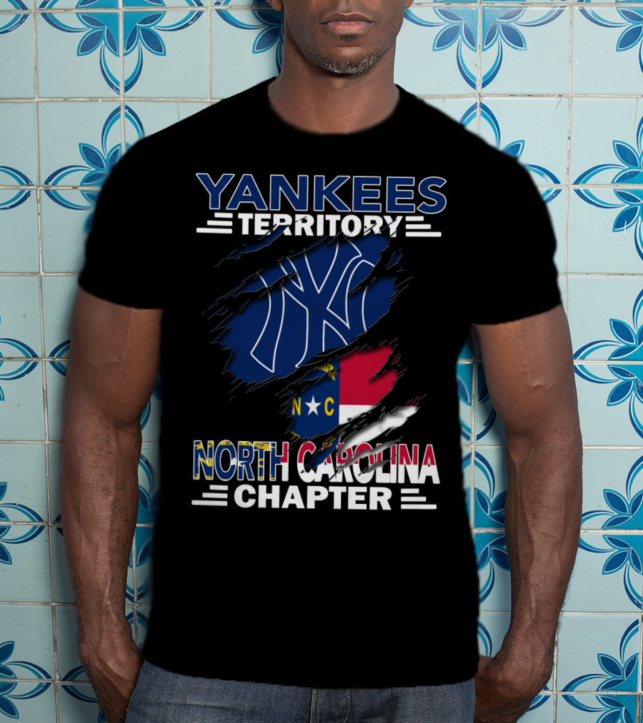 Yankees Territory North Carolina Chapter NY Logo And Flag T-Shirt