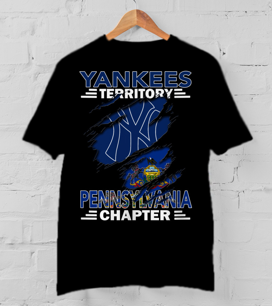 Yankees Territory Pennsylvania Chapter Yankees Logo And Pennsylvania Flag T-Shirt