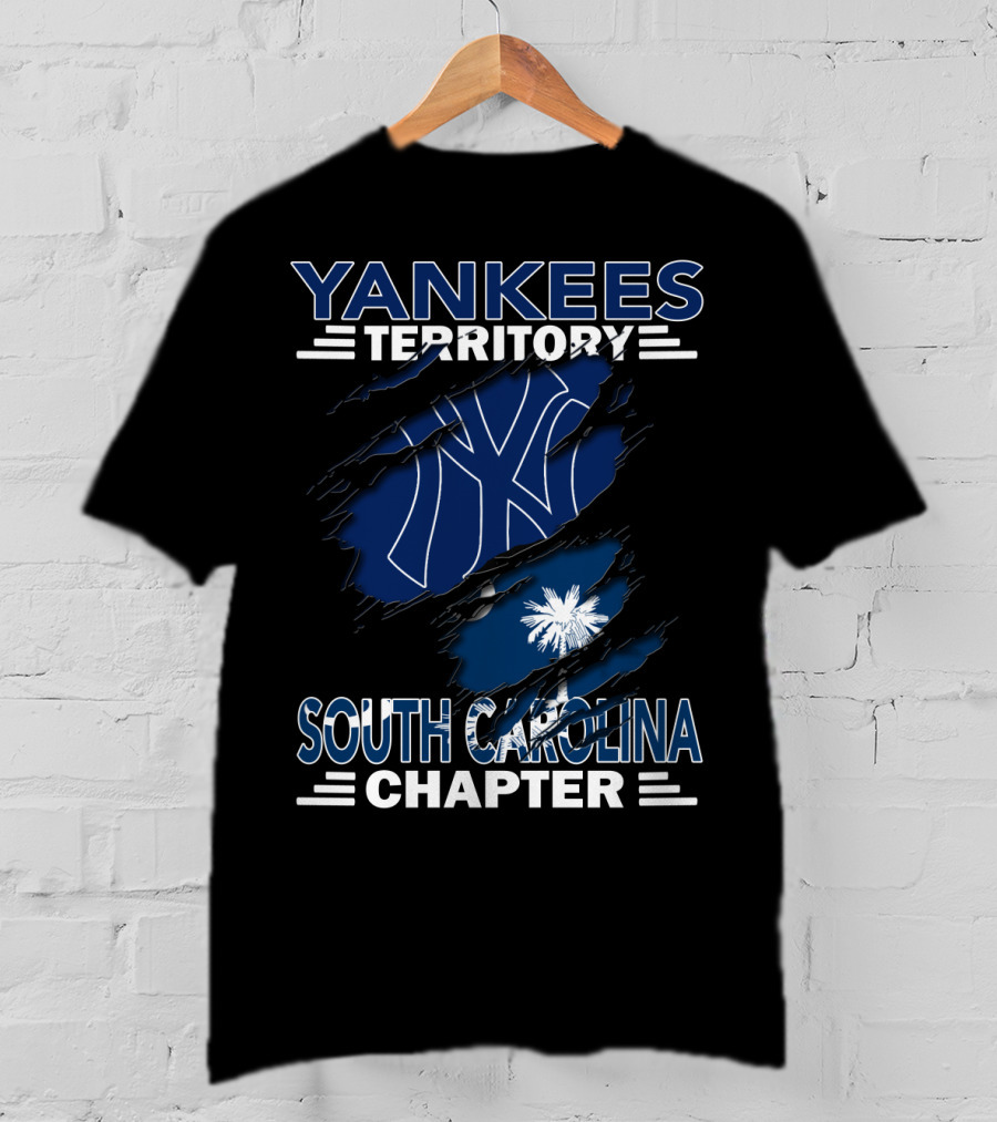 Yankees Territory South Carolina Chapter Yankees Logo South Carolina Flag T-Shirt