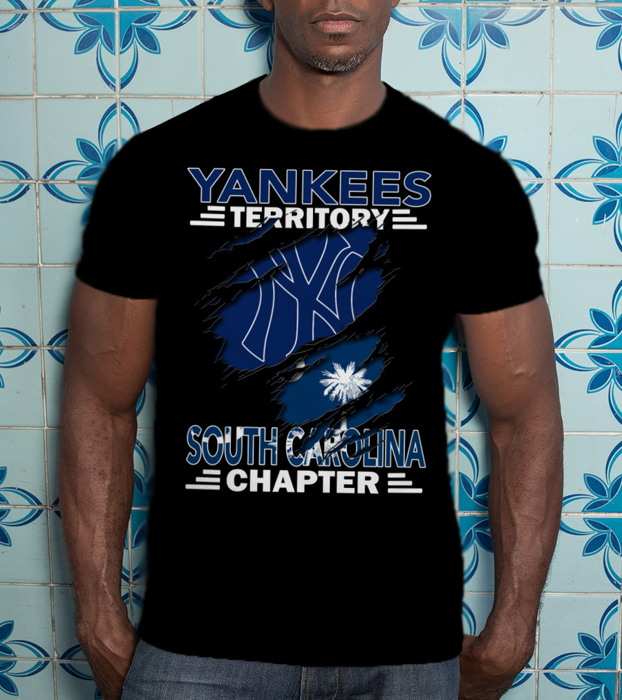 Yankees Territory South Carolina Chapter Yankees Logo South Carolina Flag T-Shirt