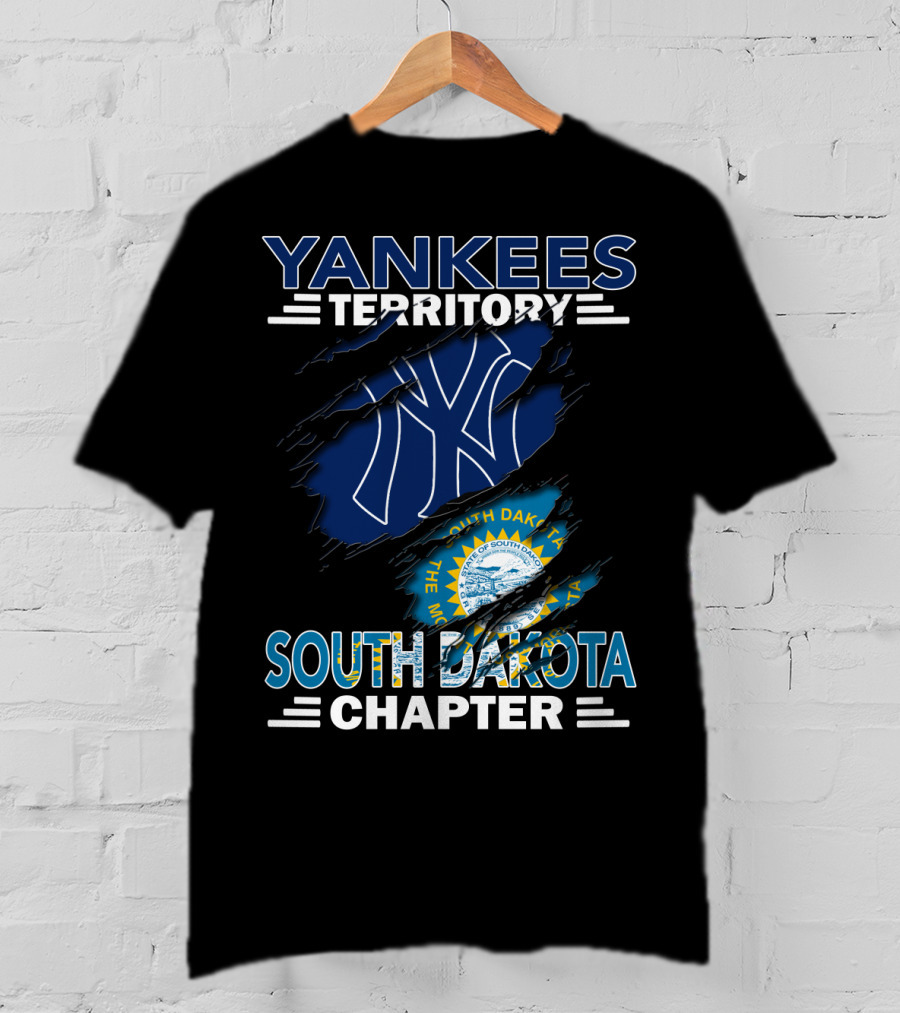 Yankees Territory South Dakota Chapter Yankees Logo South Dakota Flag T-Shirt