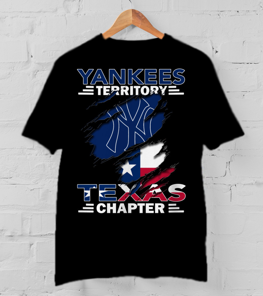 Yankees Territory Texas Chapter Yankees Logo Texas Flag T-Shirt