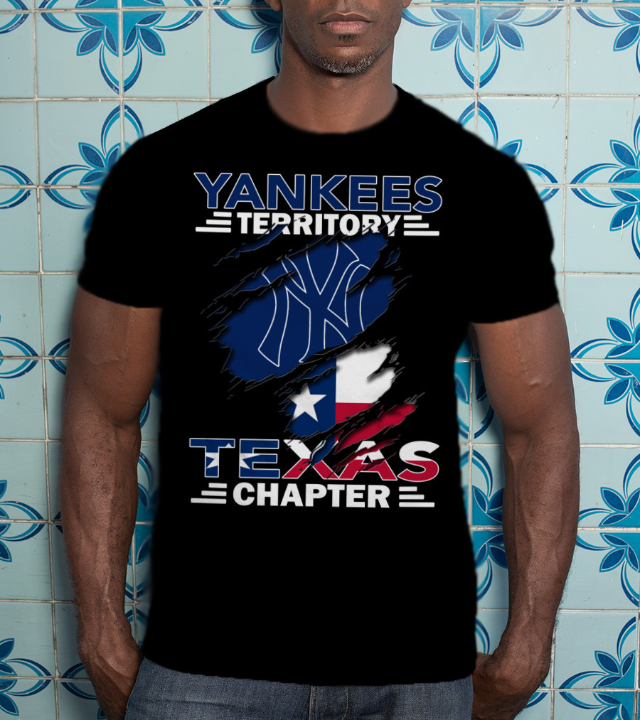Yankees Territory Texas Chapter Yankees Logo Texas Flag T-Shirt