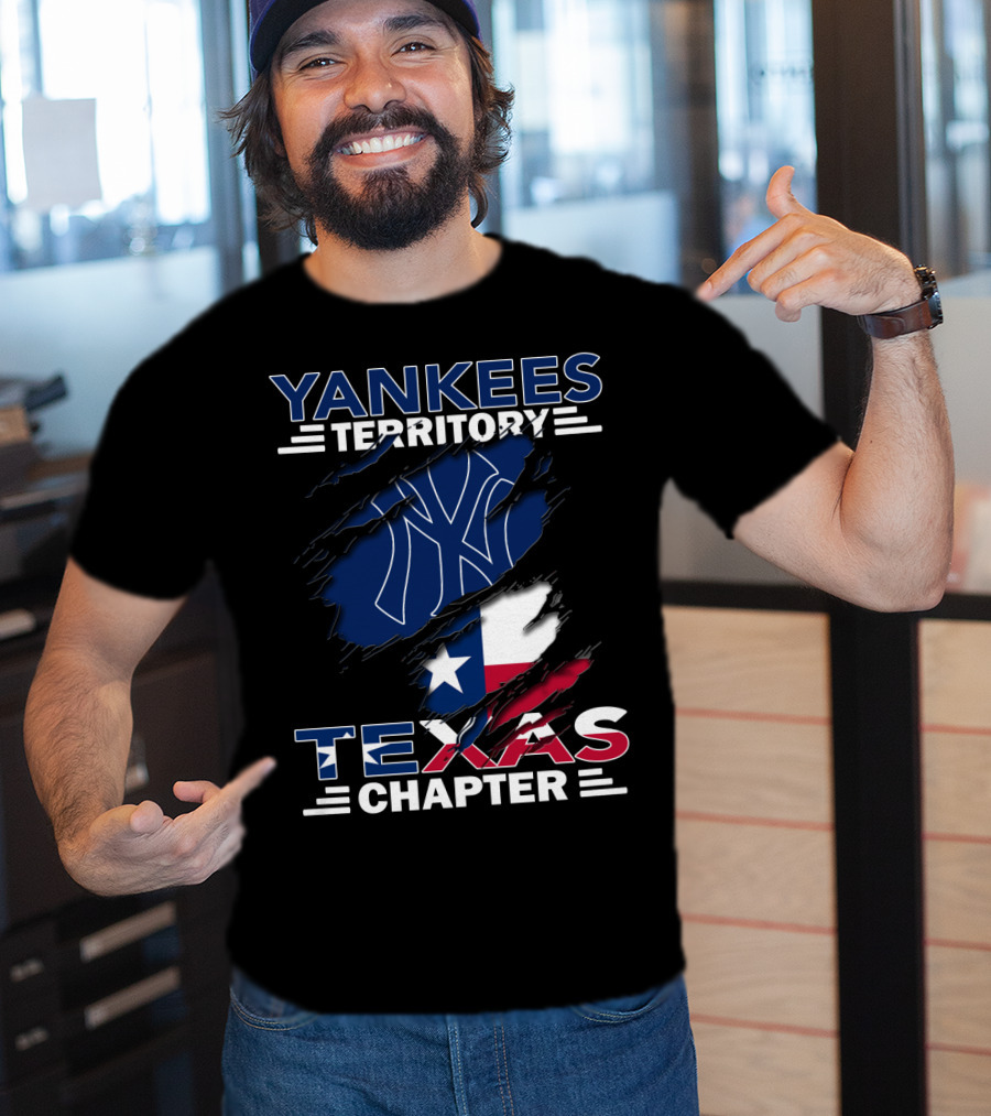 Yankees Territory Texas Chapter Yankees Logo Texas Flag T-Shirt