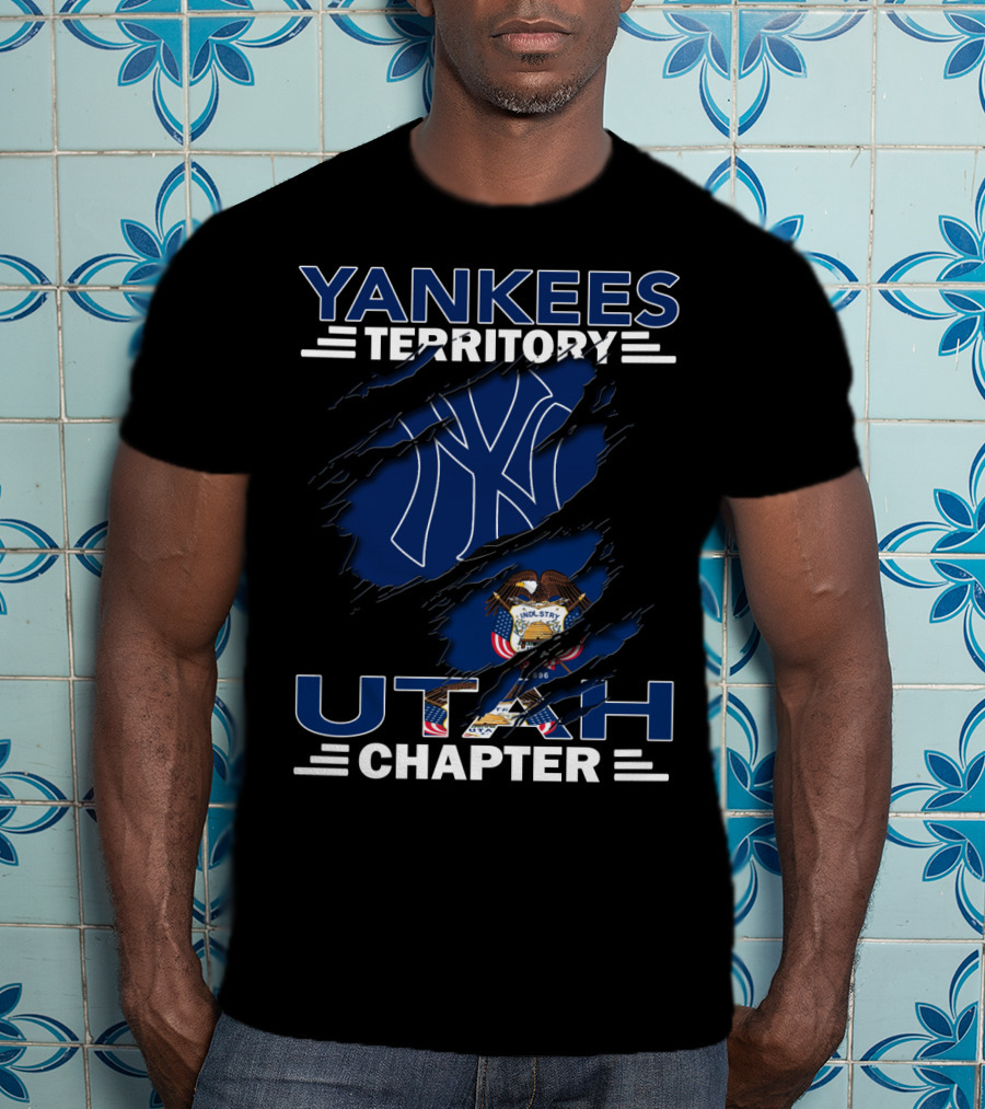 Yankees Territory Utah Chapter NY Logo With State Seal T-Shirt