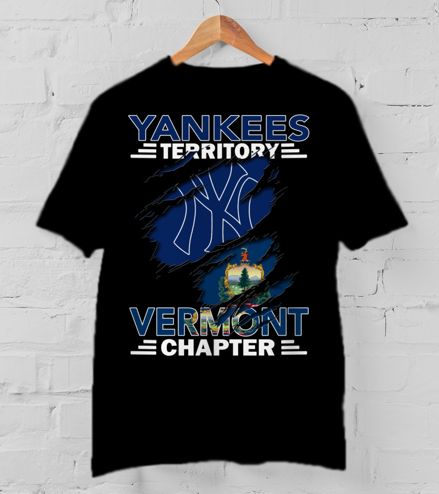 Yankees Territory Vermont Chapter Logo With New York Symbol And State Emblem T-Shirt
