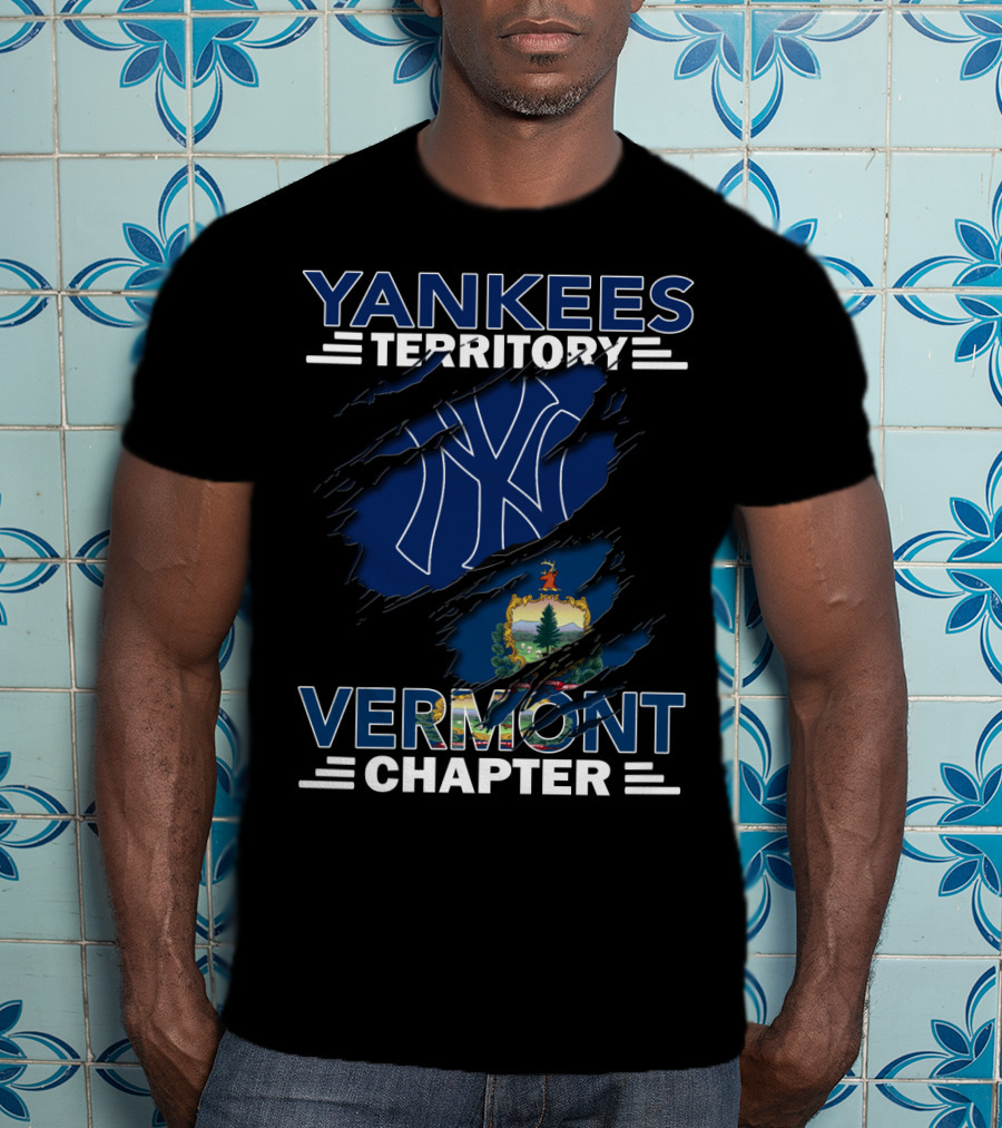 Yankees Territory Vermont Chapter Logo With New York Symbol And State Emblem T-Shirt