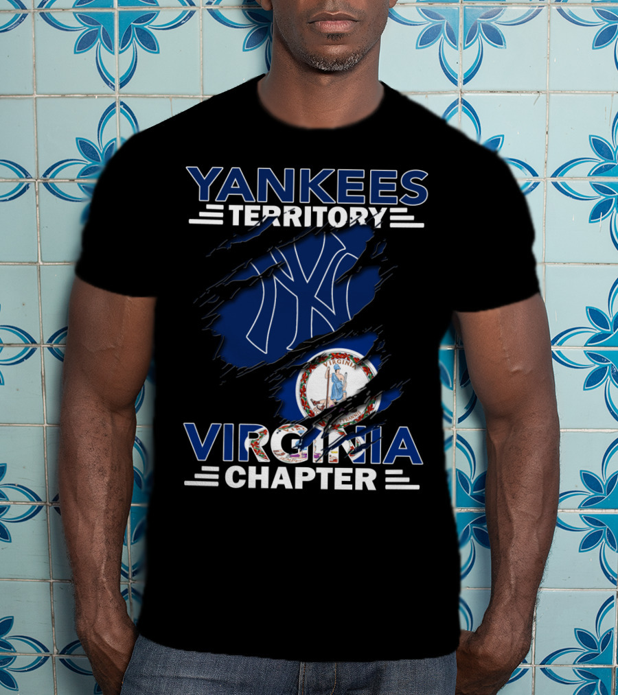 Yankees Territory Virginia Chapter Yankees Logo Virginia Flag T-Shirt
