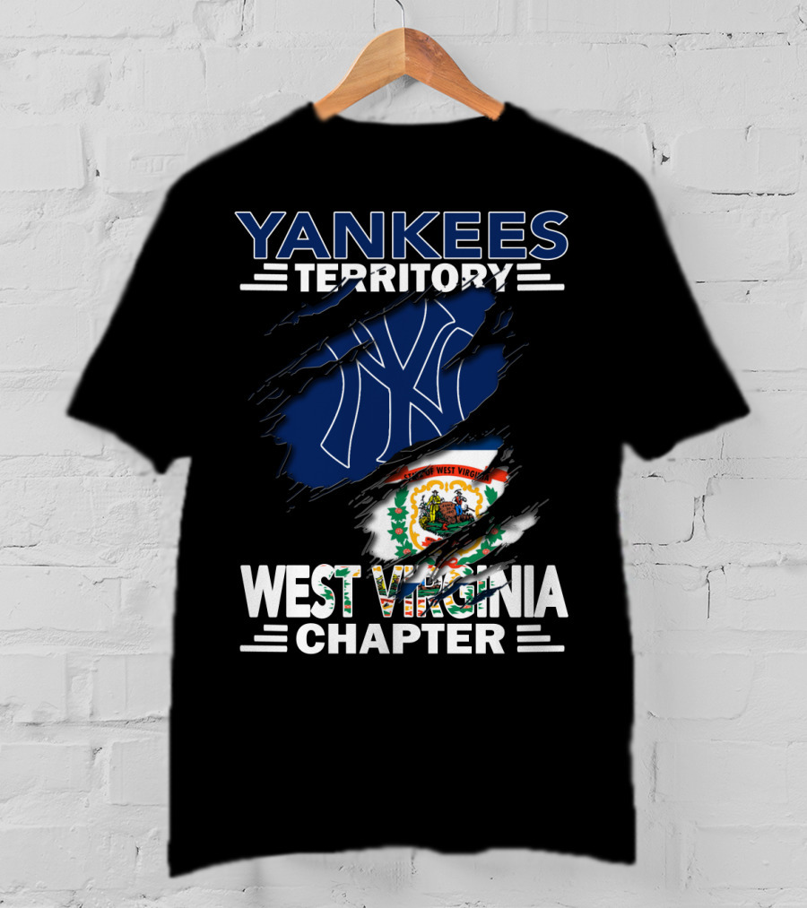 Yankees Territory West Virginia Chapter NY Logo And State Flag T-Shirt