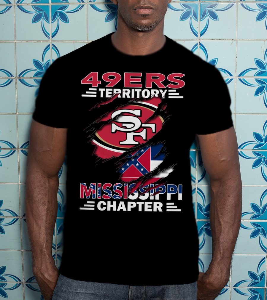 49ers Territory Mississippi Chapter SF Logo And Flag T-Shirt