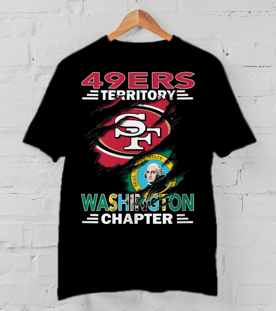 49ers Territory Washington Chapter SF Logo And Washington State Seal T-Shirt
