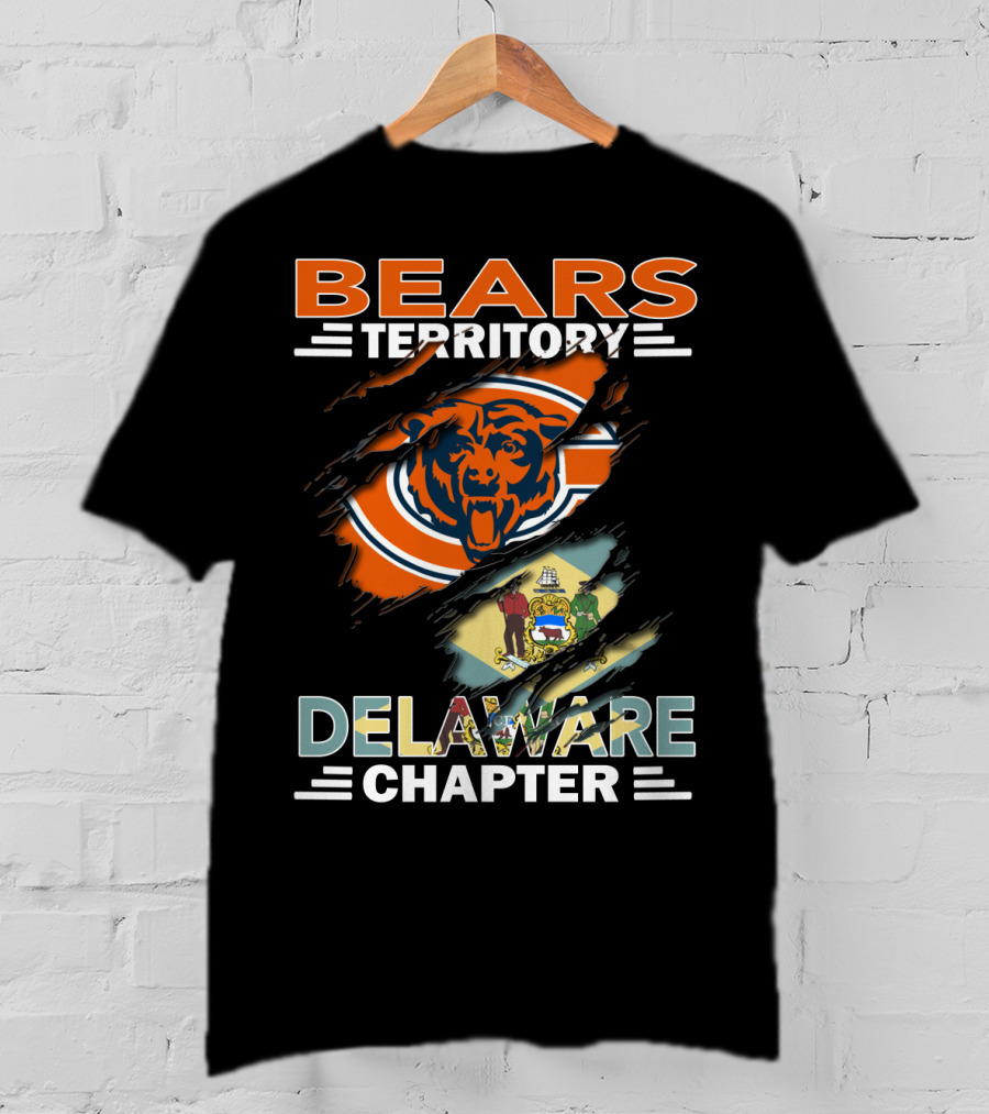 Bears Territory Chicago Delaware Chapter Flag Emblem T-Shirt