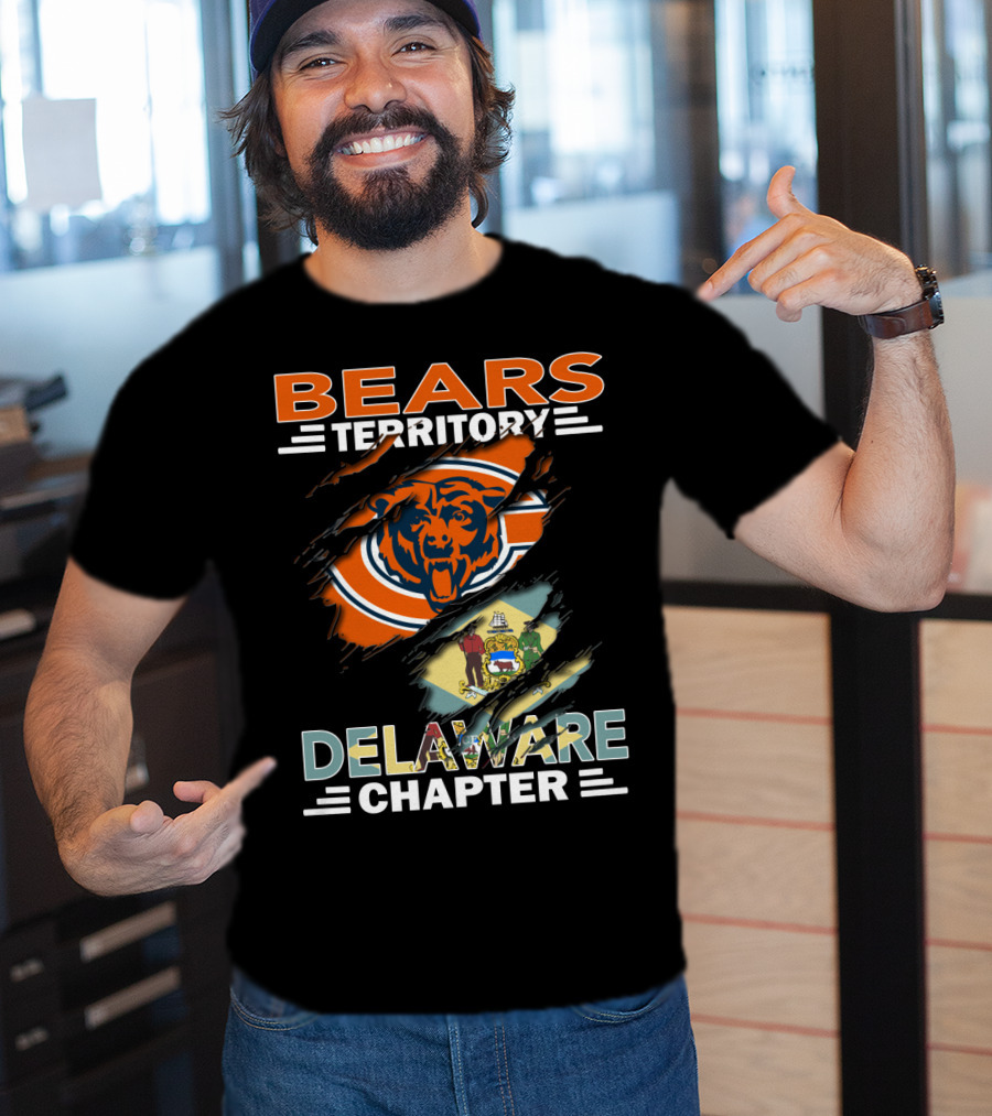 Bears Territory Chicago Delaware Chapter Flag Emblem T-Shirt