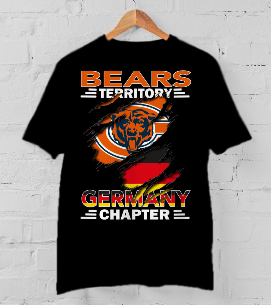 Bears Territory Germany Chapter Chicago Bears Logo German Flag T-Shirt