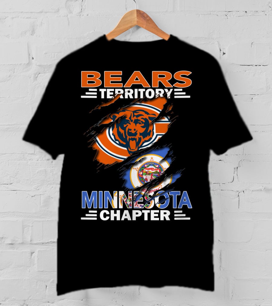 Bears Territory NFL Minnesota Chapter With State Flag Elements T-Shirt