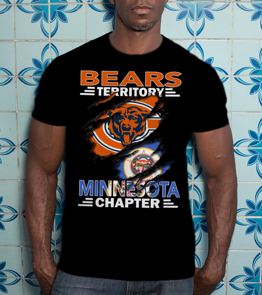 Bears Territory NFL Minnesota Chapter With State Flag Elements T-Shirt