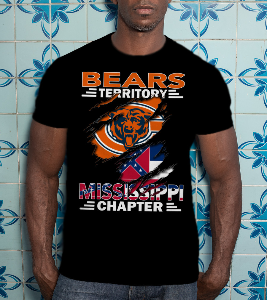 Bears Territory Chicago Mississippi Chapter Flag Collaboration T-Shirt