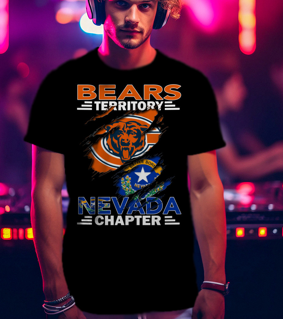 Bears Territory Nevada Chapter Battle Born Flag Emblem T-Shirt