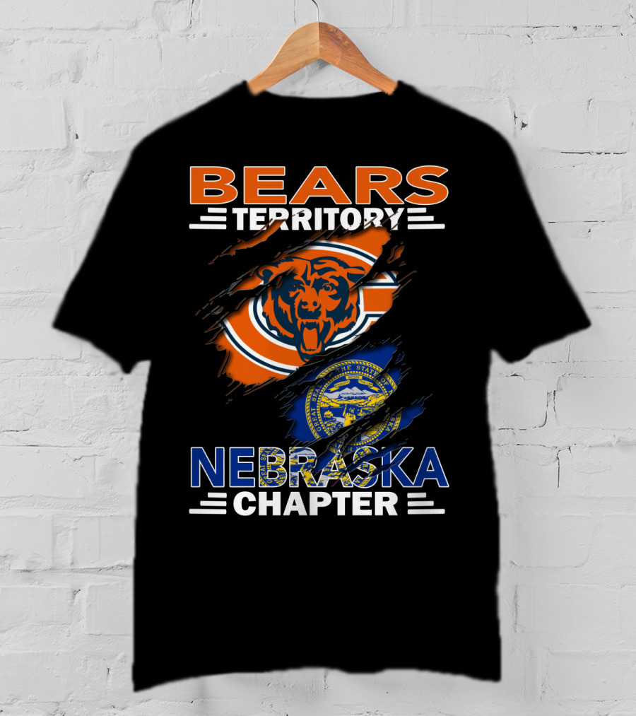 Bears Territory Nebraska Chapter Chicago Bears Logo Nebraska State Seal T-Shirt