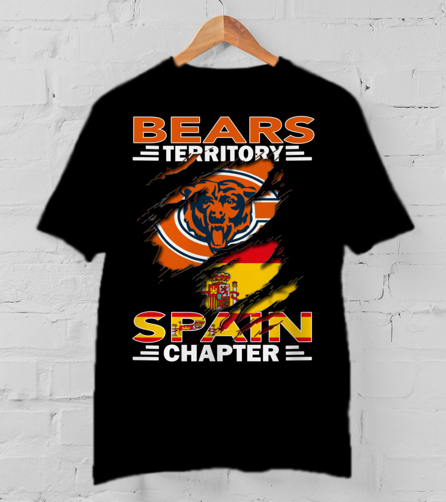 Bears Territory Spain Chapter Chicago Bears Flag T-Shirt
