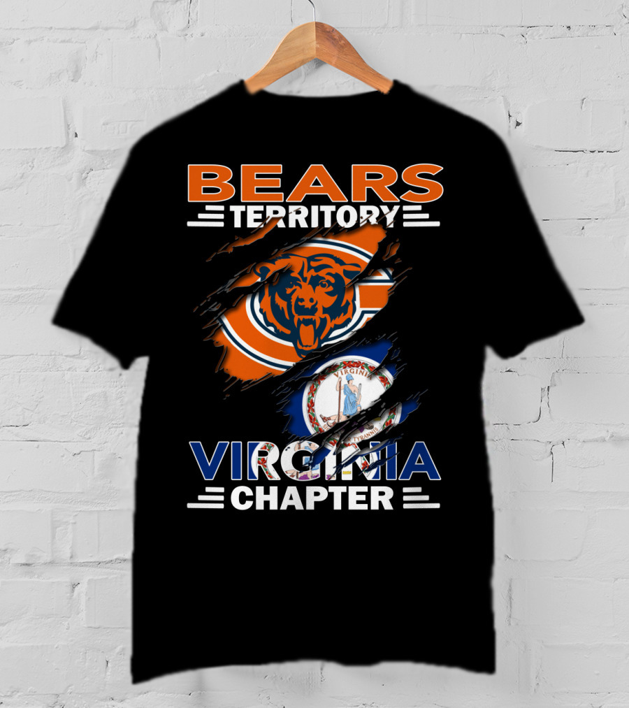 Bears Territory Virginia Chapter Chicago Bears Fan Club Virginia Division T-Shirt