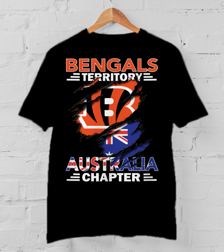 Bengals Territory Australia Chapter With Flag T-Shirt