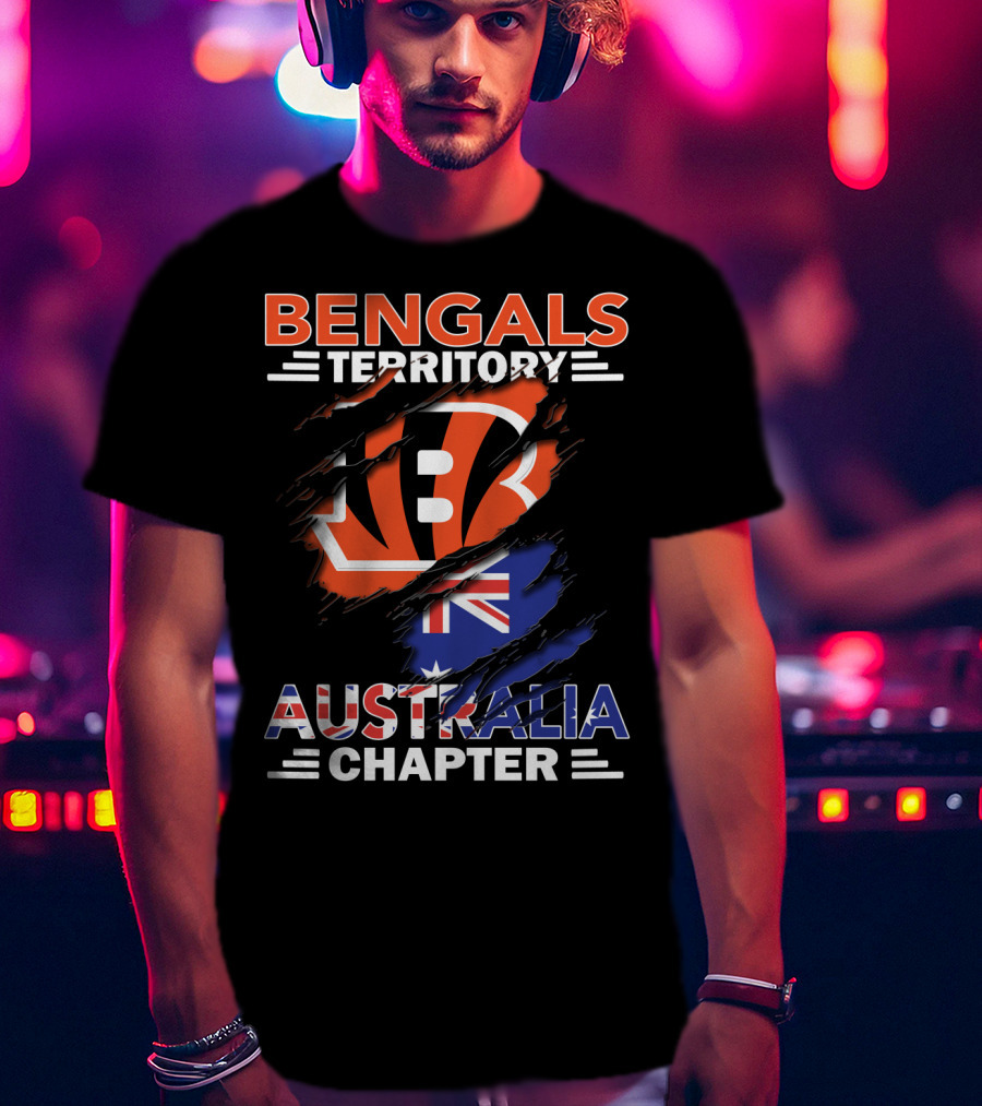 Bengals Territory Australia Chapter With Flag T-Shirt