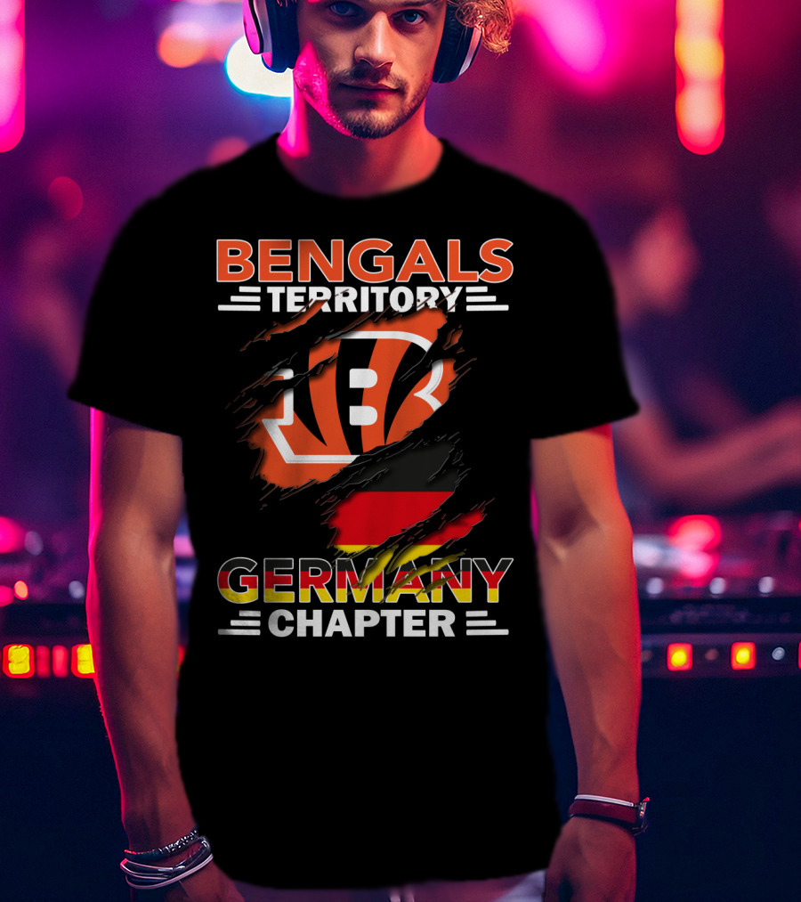 Bengals Territory Germany Chapter Logo With German Flag Elements T-Shirt