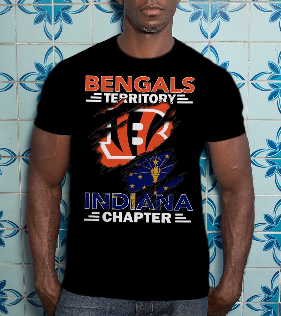 Bengals Territory Indiana Chapter NFL Fan Club United States Flag T-Shirt
