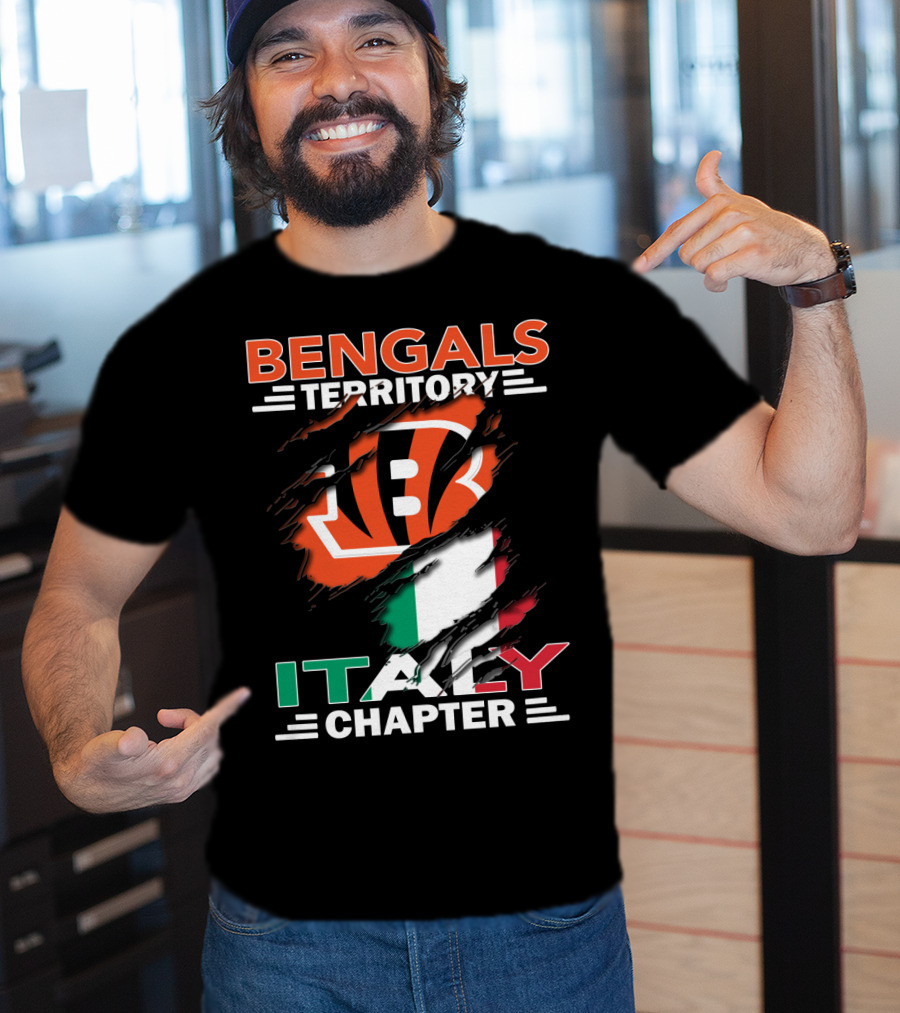 Bengals Territory Italy Chapter Flag T-Shirt