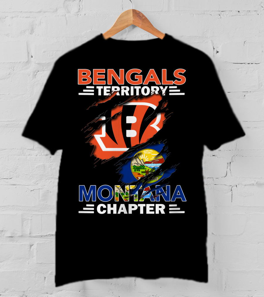 Bengals Territory Montana Chapter NFL Fans Badge T-Shirt