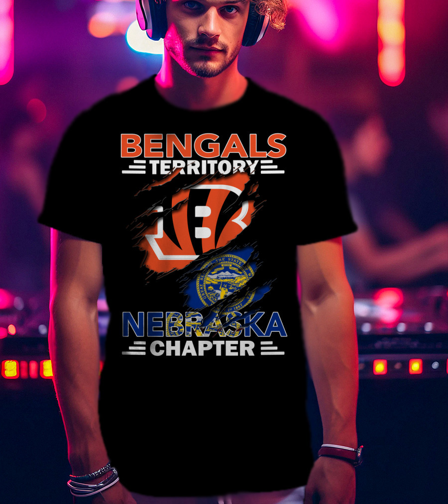 Bengals Territory Nebraska Chapter State Seal Logo Integration T-Shirt