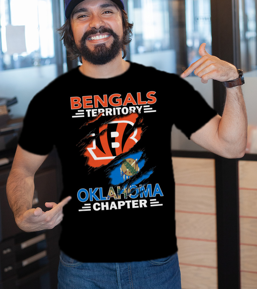 Bengals Territory Oklahoma Chapter Oklahoma Flag Bengals T-Shirt
