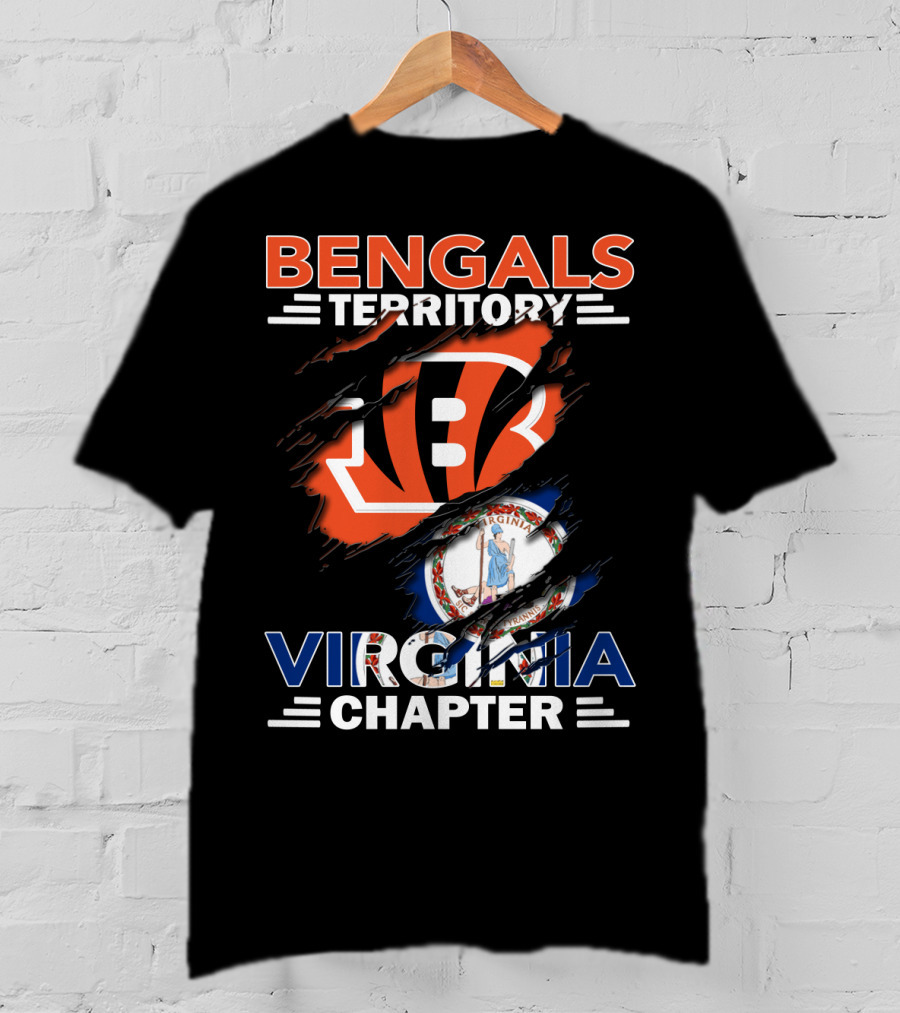 Bengals Territory Virginia Chapter Logo With State Emblem T-Shirt