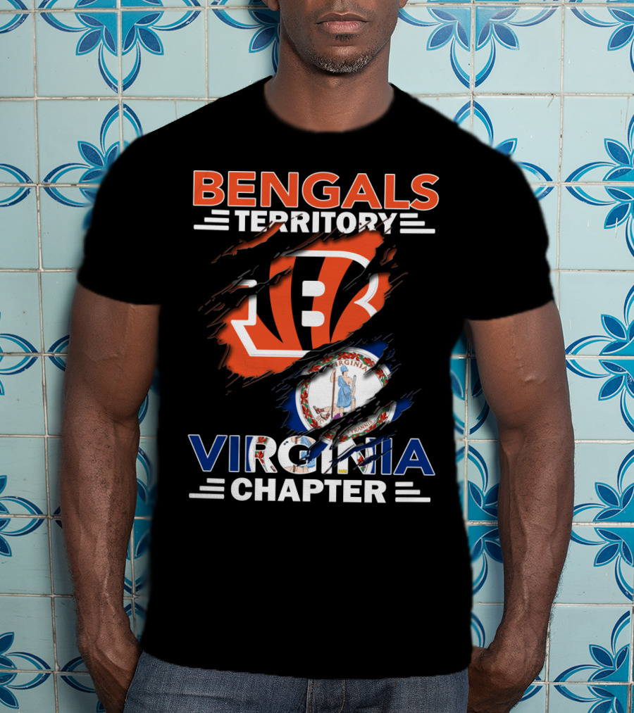 Bengals Territory Virginia Chapter Logo With State Emblem T-Shirt