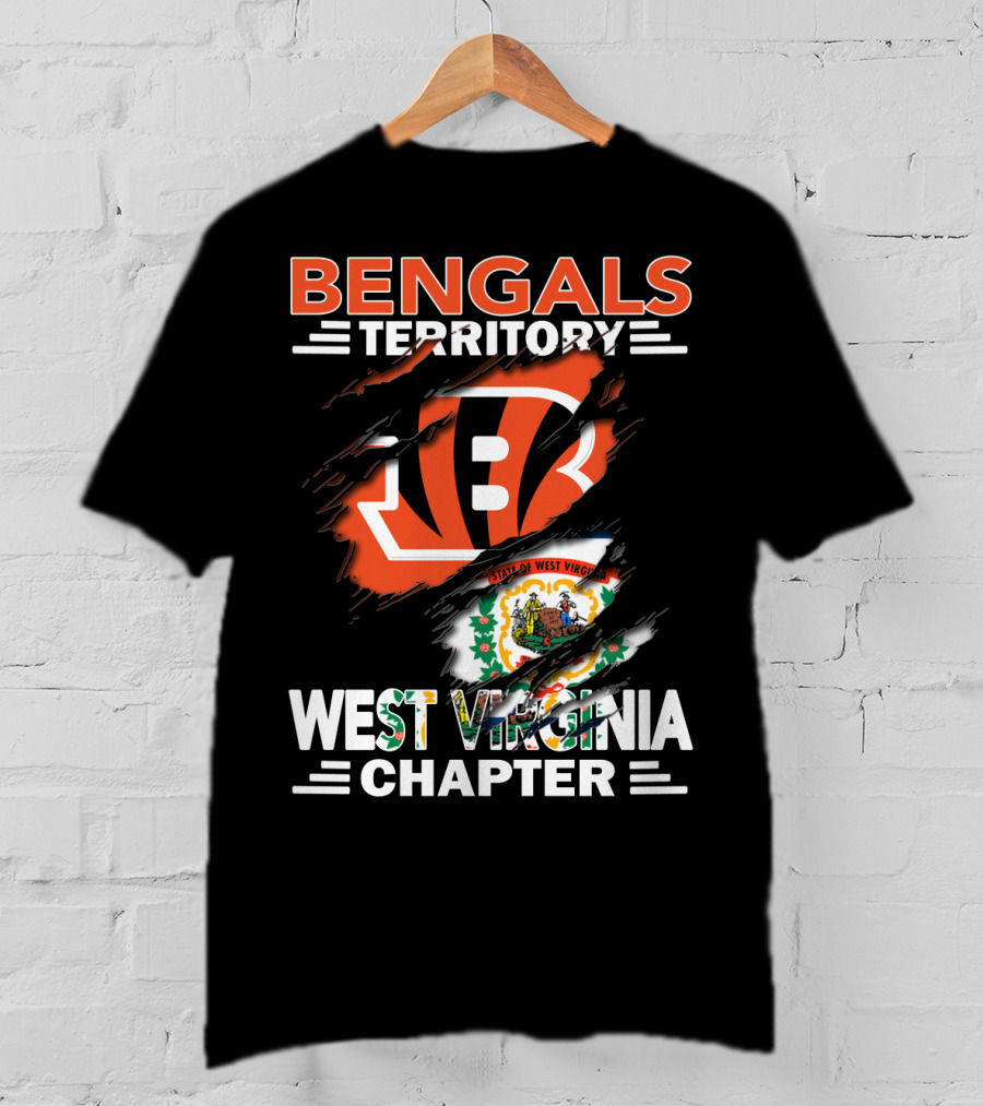 Bengals Territory West Virginia Chapter State Logo NFL Fan Edition T-Shirt