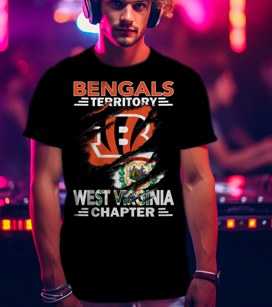 Bengals Territory West Virginia Chapter State Logo NFL Fan Edition T-Shirt