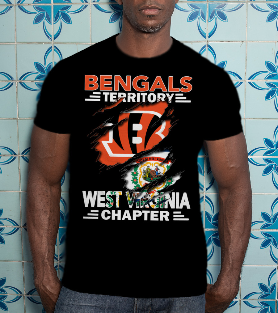 Bengals Territory West Virginia Chapter State Logo NFL Fan Edition T-Shirt