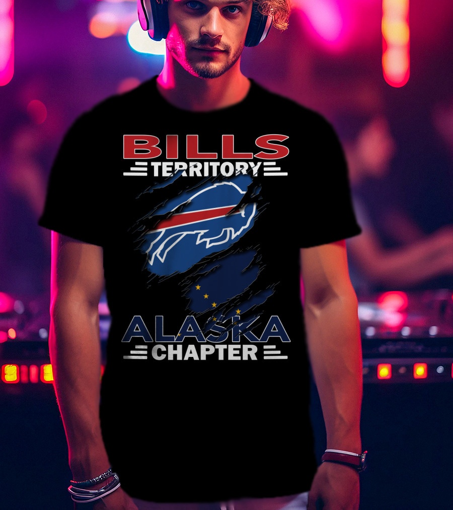 Bills Territory Buffalo Football Alaska Chapter Logo Flag T-Shirt