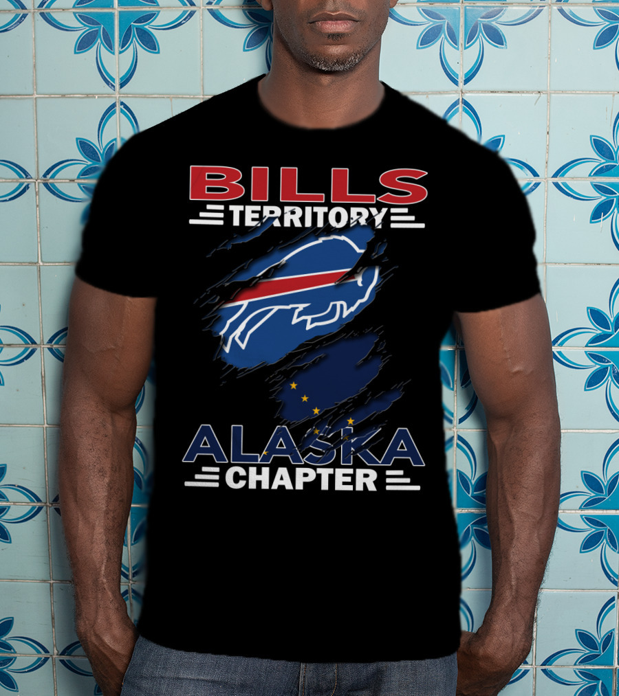 Bills Territory Buffalo Football Alaska Chapter Logo Flag T-Shirt