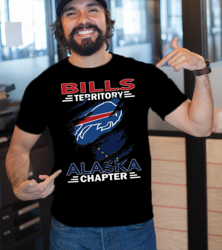 Bills Territory Buffalo Football Alaska Chapter Logo Flag T-Shirt