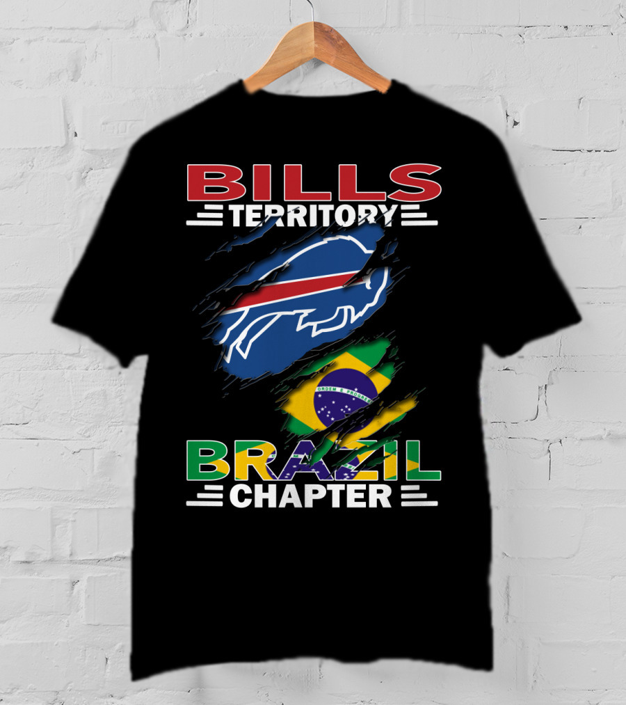 Bills Territory Brazil Chapter Buffalo Football Flag Fan Club T-Shirt