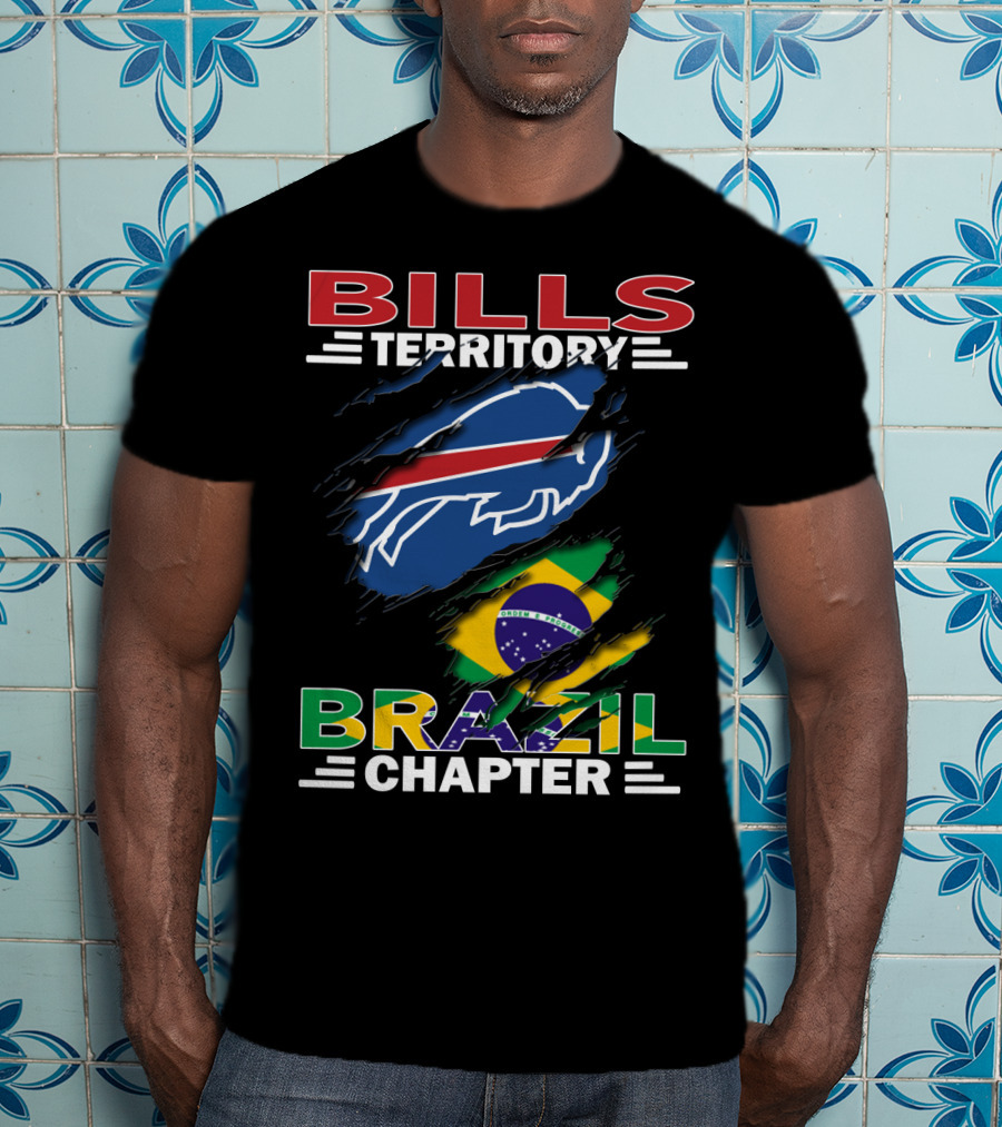 Bills Territory Brazil Chapter Buffalo Football Flag Fan Club T-Shirt