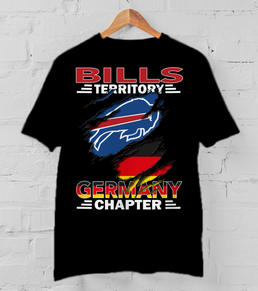 Bills Territory Germany Chapter Buffalo Bills Logo With German Flag T-Shirt