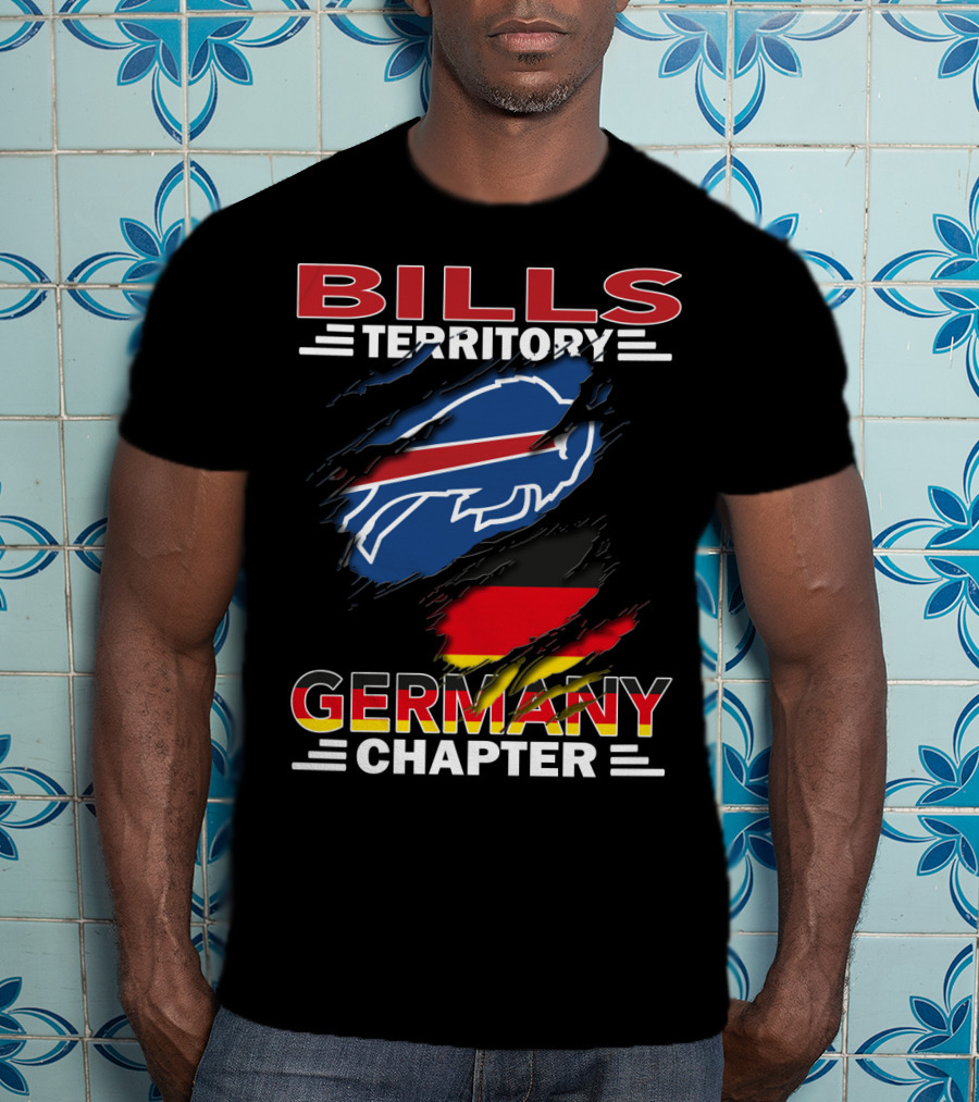 Bills Territory Germany Chapter Buffalo Bills Logo With German Flag T-Shirt