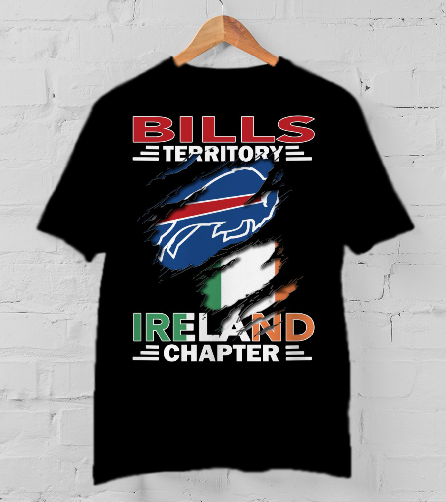 Bills Territory Ireland Chapter Buffalo Logo And Irish Flag T-Shirt