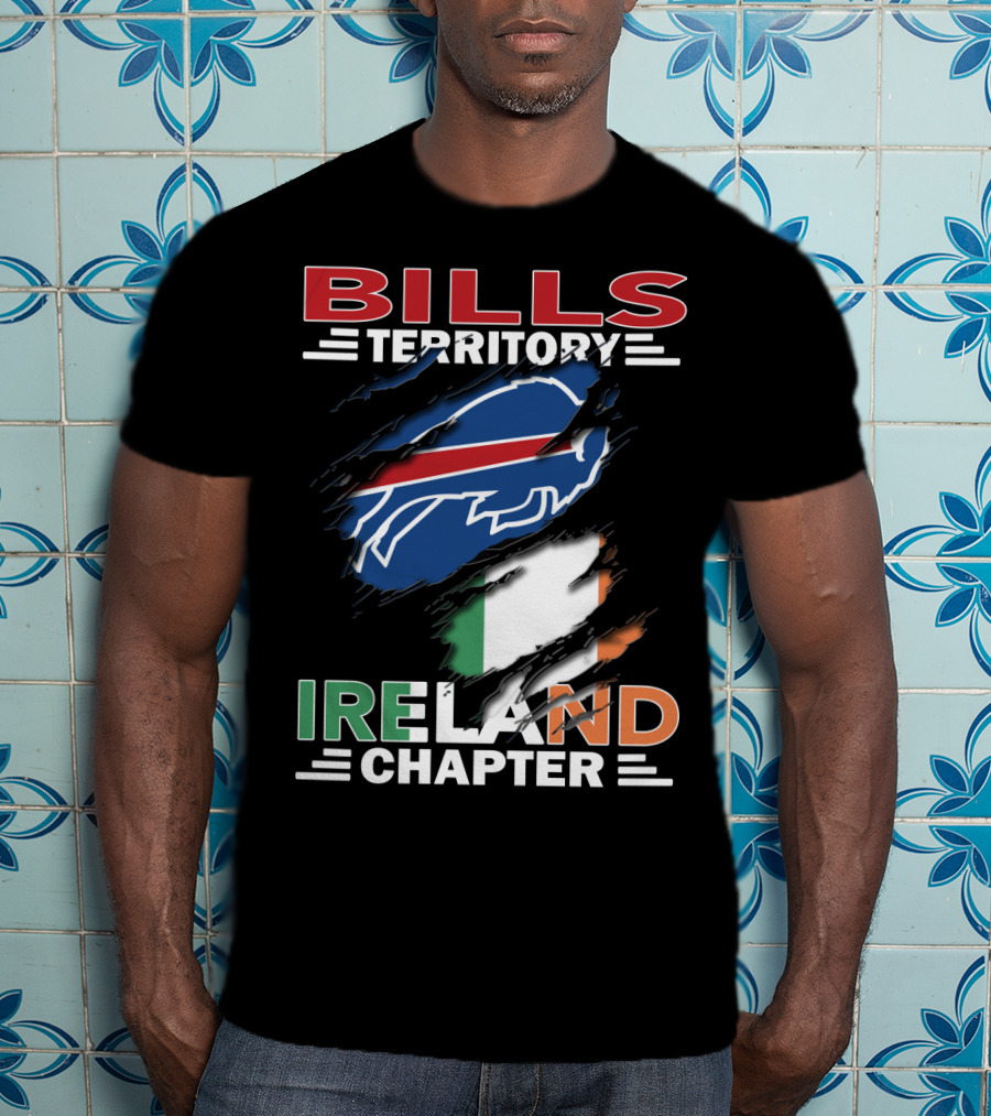 Bills Territory Ireland Chapter Buffalo Logo And Irish Flag T-Shirt