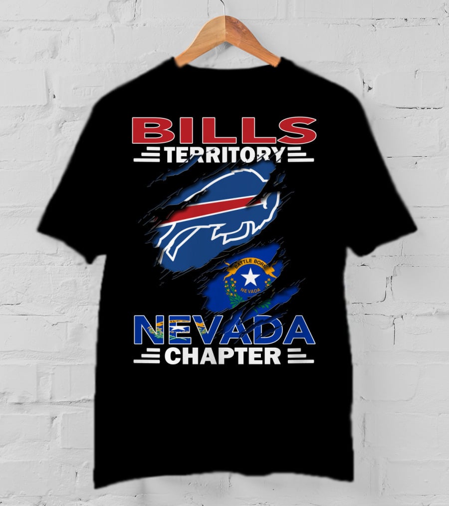 BILLS Territory Nevada Chapter Buffalo Nevada Flag Elements T-Shirt