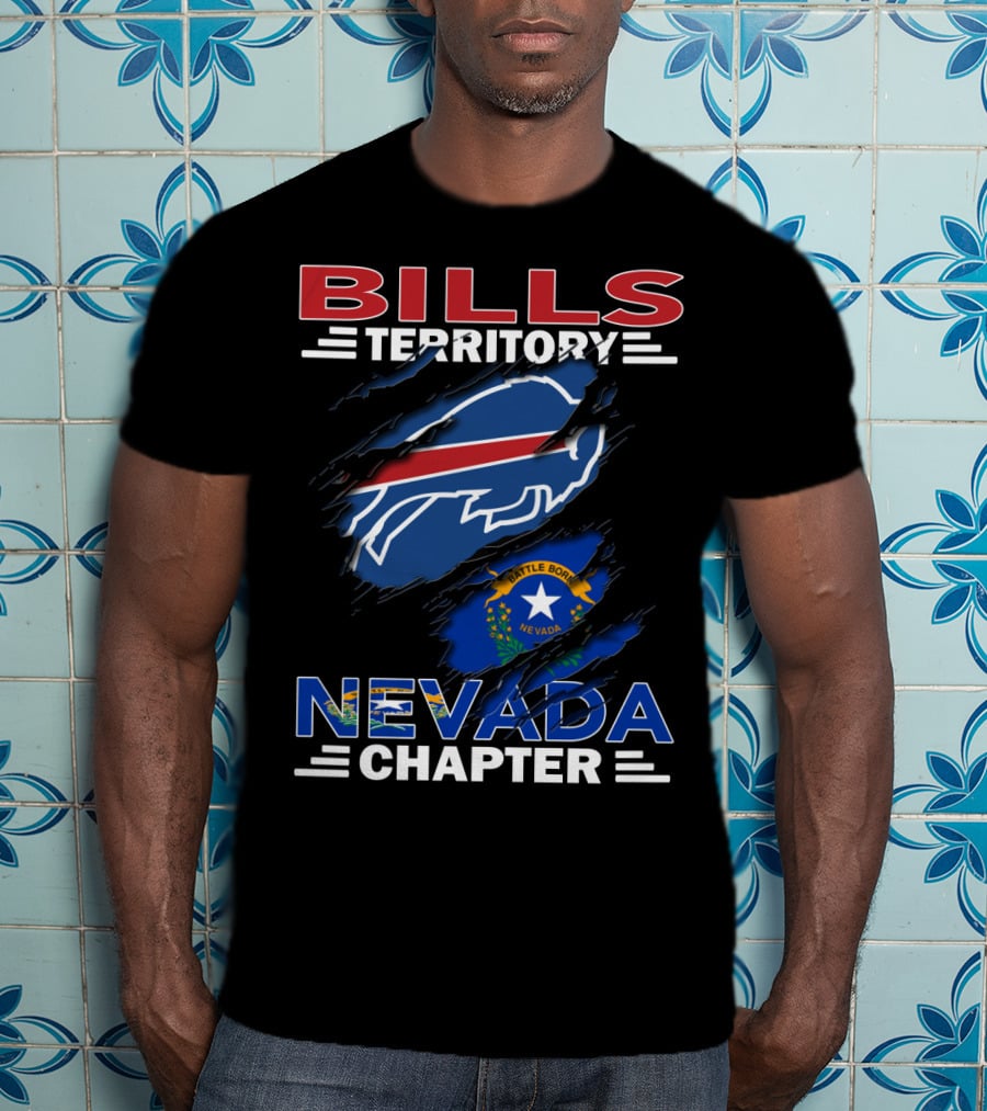 BILLS Territory Nevada Chapter Buffalo Nevada Flag Elements T-Shirt