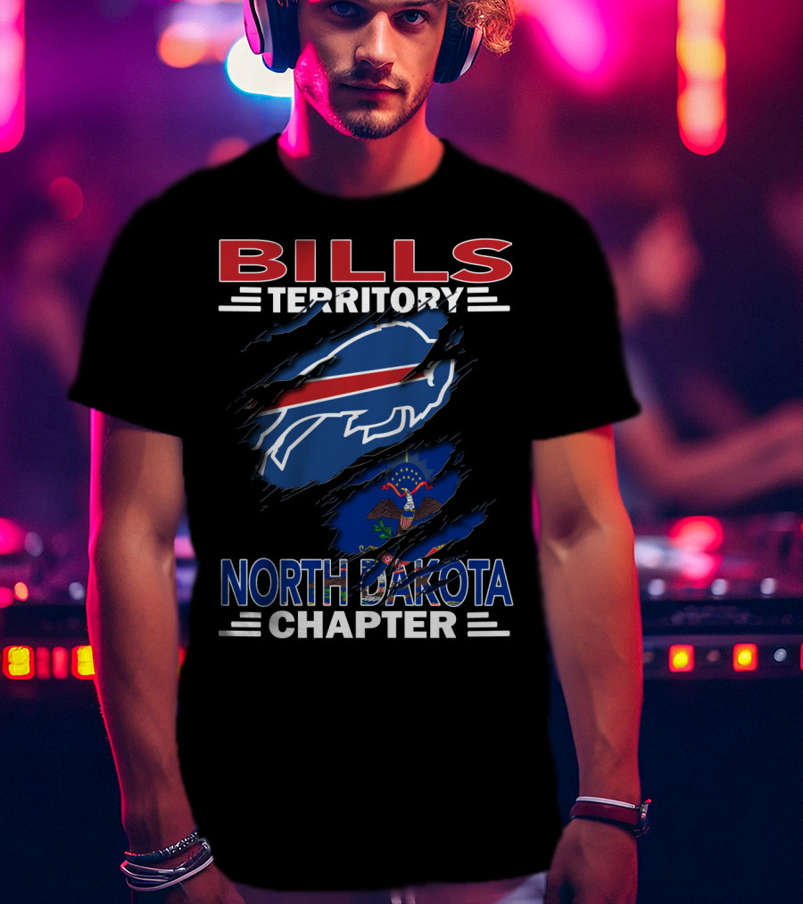 Bills Territory North Dakota Chapter Buffalo Football Fan Club T-Shirt